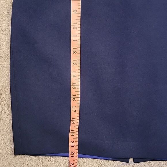 Elie Tahari Black and Blue Pencil Skirt Sz 8 - Picture 3 of 9